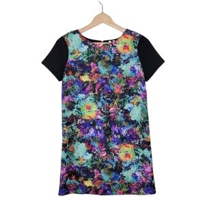 Petticoat Alley | Abstract Floral Front Panel Shift Dress